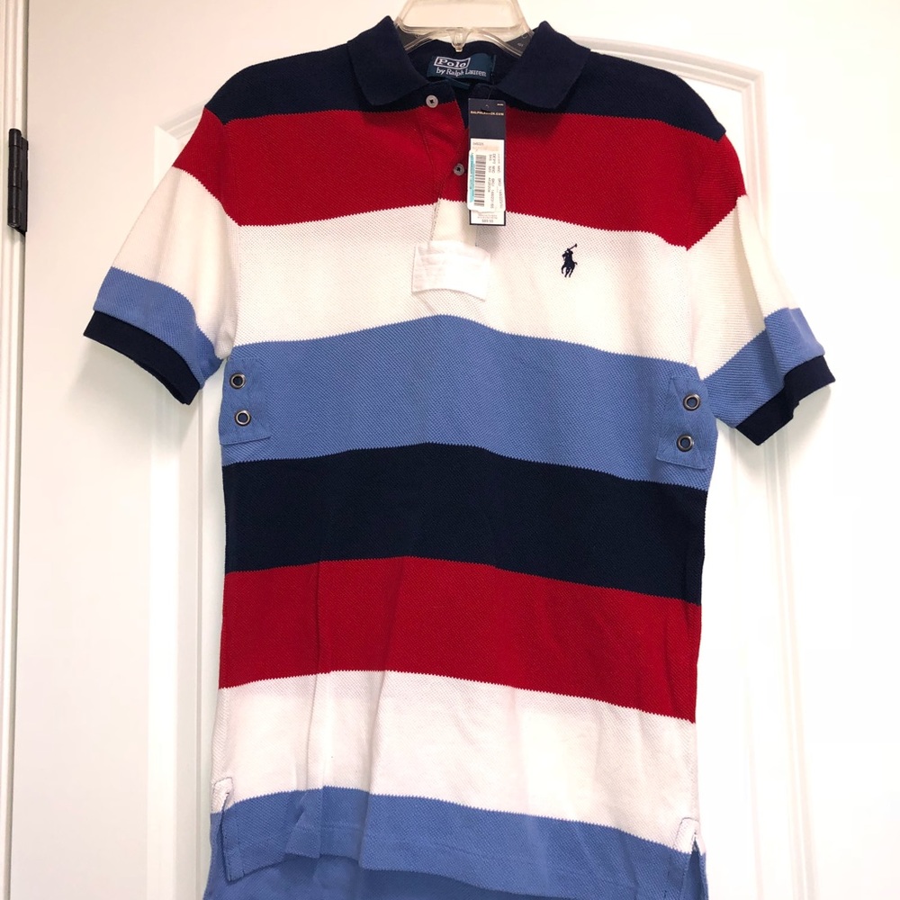 Striped Men’s Polo Collared Shirt (New with Tags)